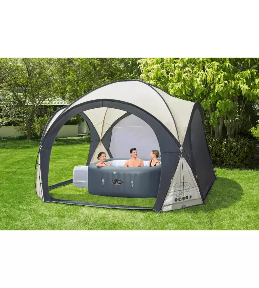 COPERTURA A GAZEBO PER PISCINA IDROMASSAGGIO LAY-Z-SPA BESTWAY 390X390X255 CM - COD. 30605